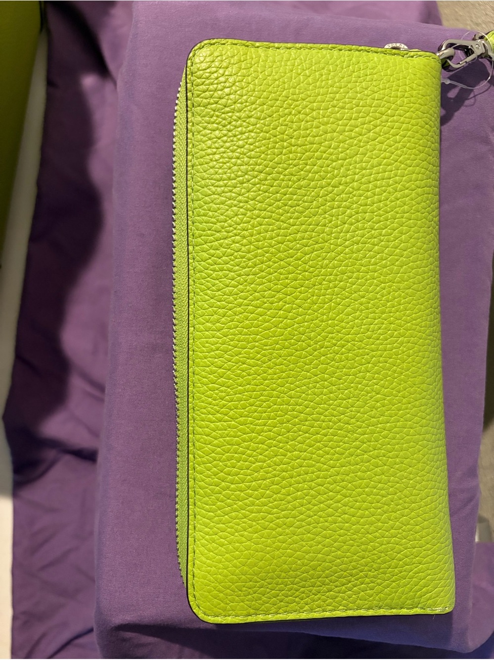 Michael Kors Thompson Lime Satchel Continental Wallet SET NWT - Picture 11 of 15